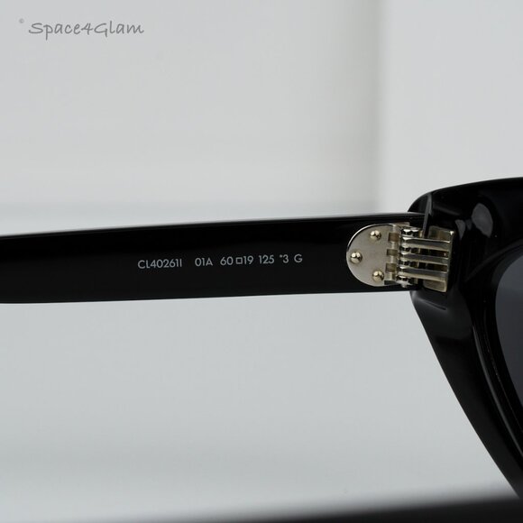 BRAND NEW Celine CL40261I 01A Black Dark Grey Wraparound Unisex Sunglasses - Picture 6 of 8